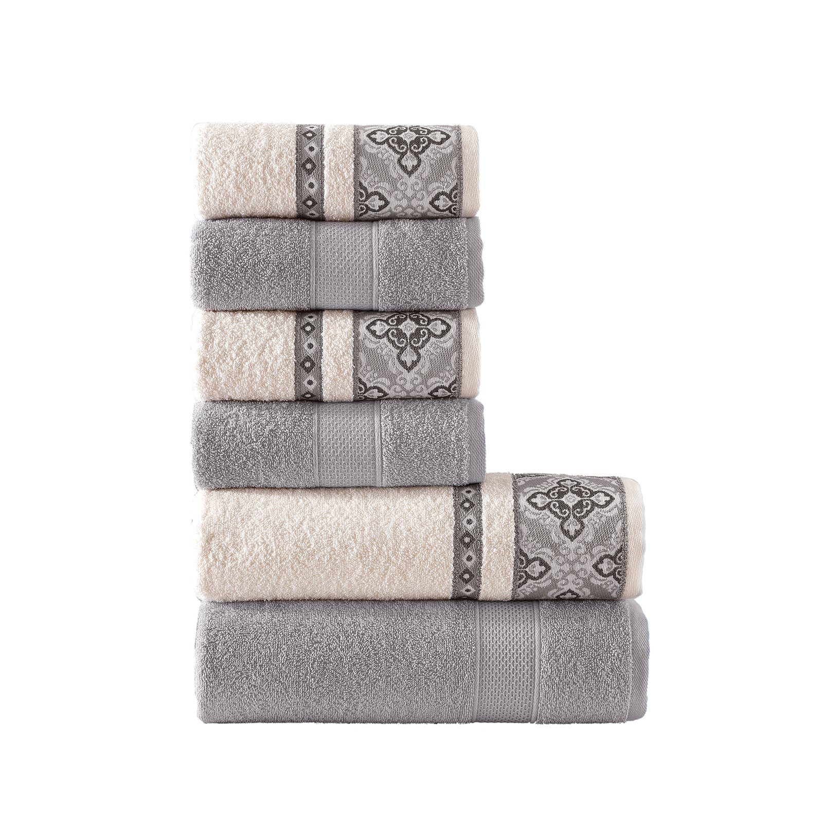 CLASS HOME COLLECTION Handtuch Set 6 TLG Frottee Set Handtuch Duschtuch 100 günstig online kaufen