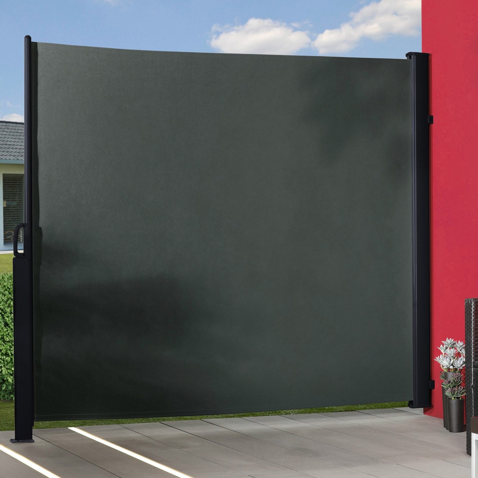 HORI Seitenmarkise HORI Seitenmarkise ausziehbarer Sichtschutz in verschiedenen Farben (1-St) Seitenmarkise, Ausziehbarer Sichtschutz, Windschutz Terrasse