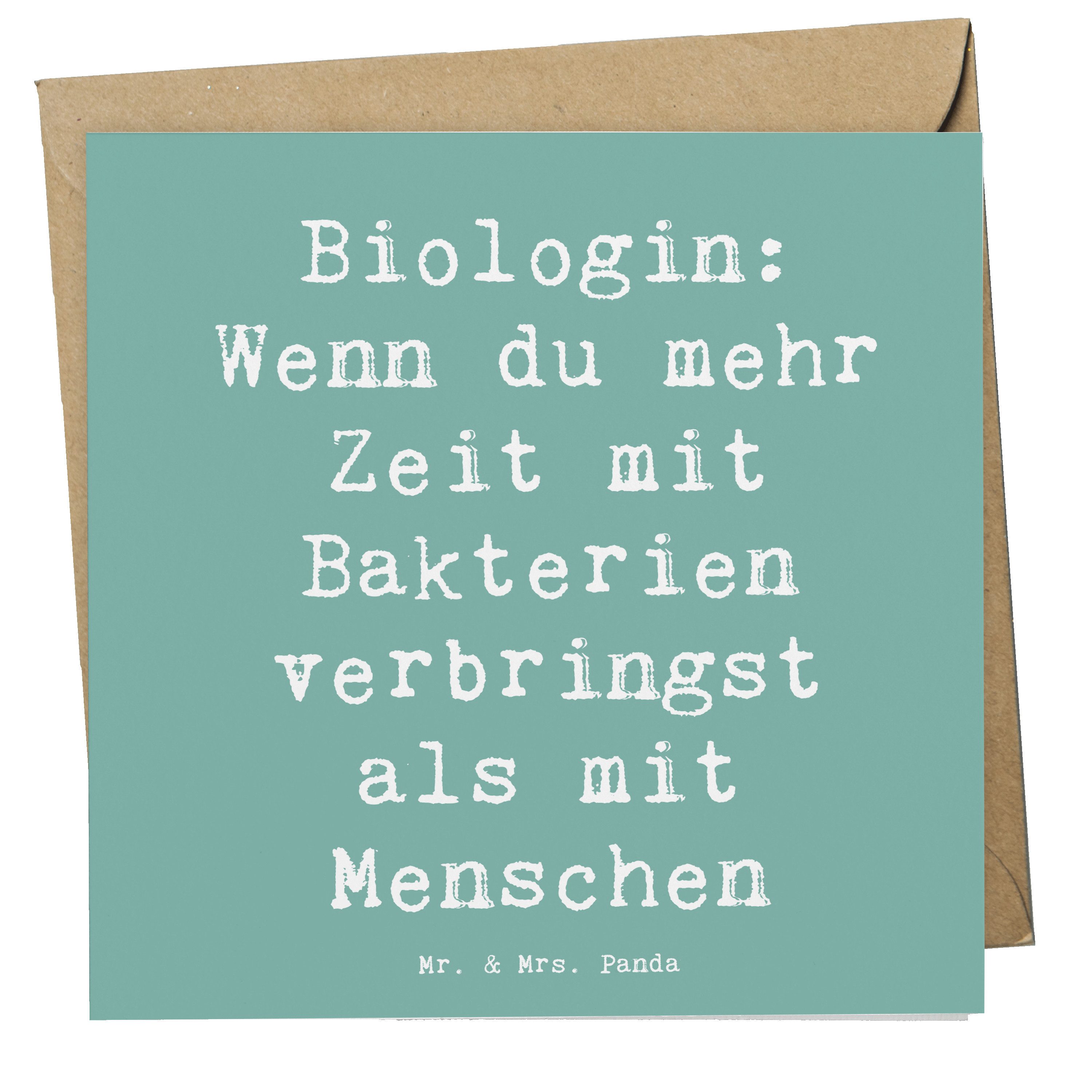 Grußkarte Biologin Bakterienliebe - Meeresbrise - Geschenk, Menschen, Biologie