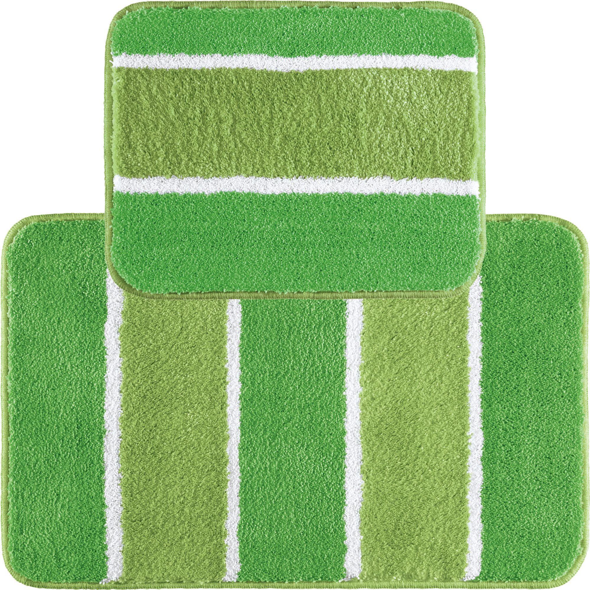 REDBEST Badematte Badematte + WC-Vorlage Set 2-teilig, Höhe 18 mm, eckig, S günstig online kaufen