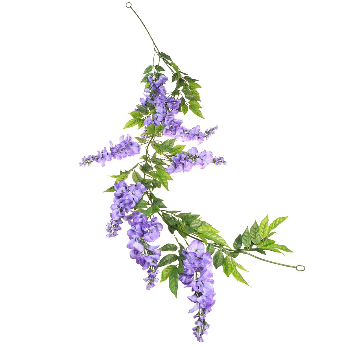 Kunstgirlande Blumengirlande Kunst Wisteria Lila Grün 155cm Sommerdeko