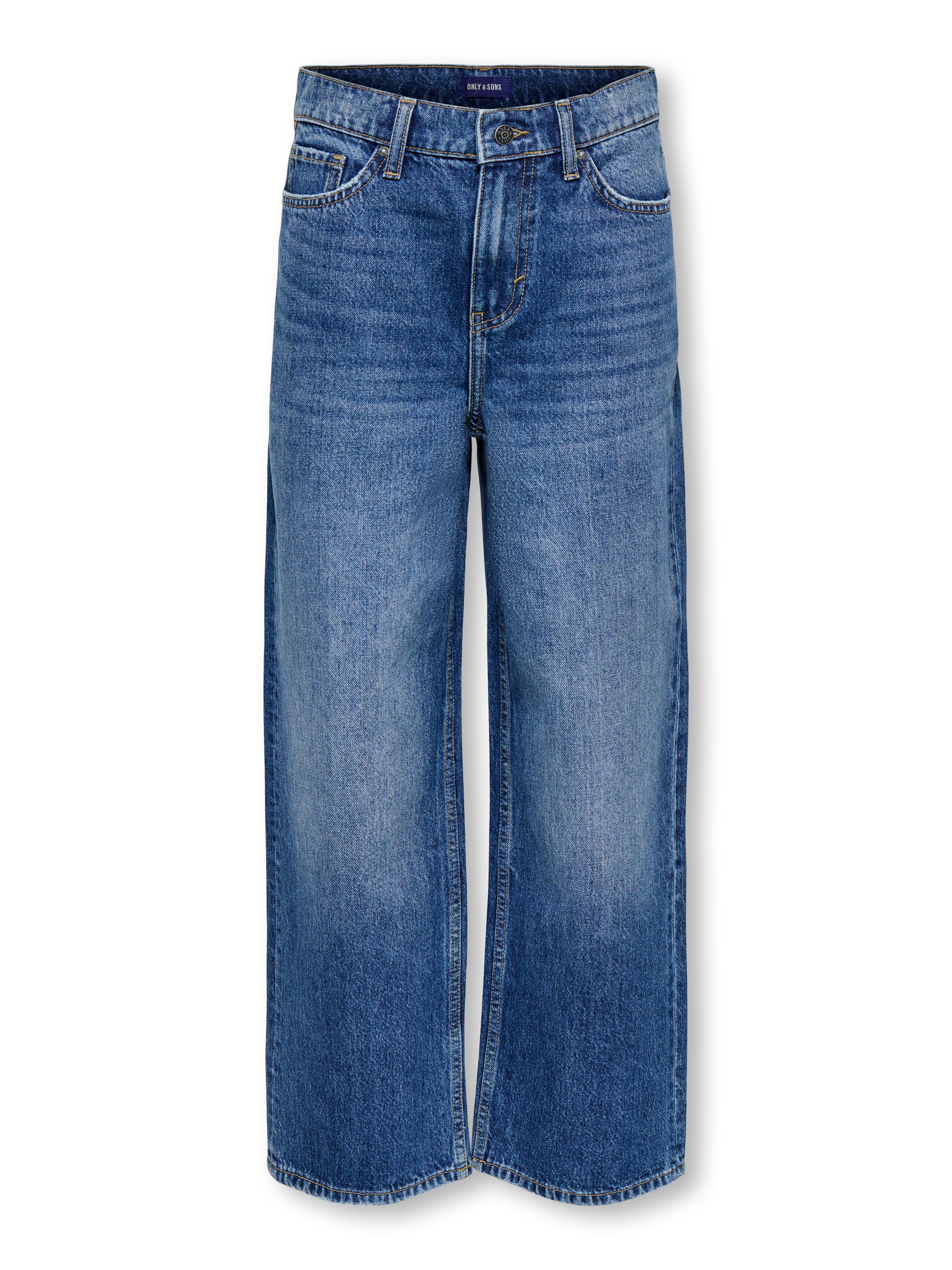 ONLY & SONS junior Weite Jeans OSJREMI WIDE DB 8782 AZG DNM NOOS Baumwolle, wide fit