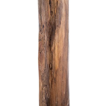 etc-shop Stehlampe, Leuchtmittel nicht inklusive, Stehlampe Standleuchte Landhausstil Holzlampe Eukalyptus braun