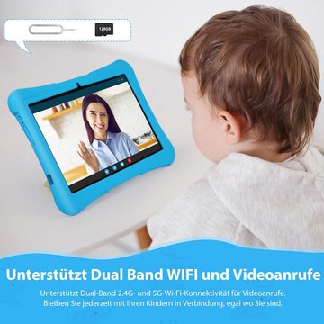 Veidoo für Kinder Octa-Core-Prozessor, WiFi 6 Tablet (10", 128 GB, Android 13, Augenschutz, IPS-Bildschirm, Kindersicherungs-App)