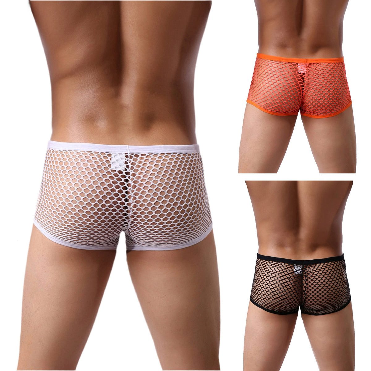 Lau-Fashion Boxershorts Herren Unterwäsche Netz Optik Slip Hipster Body Sho günstig online kaufen