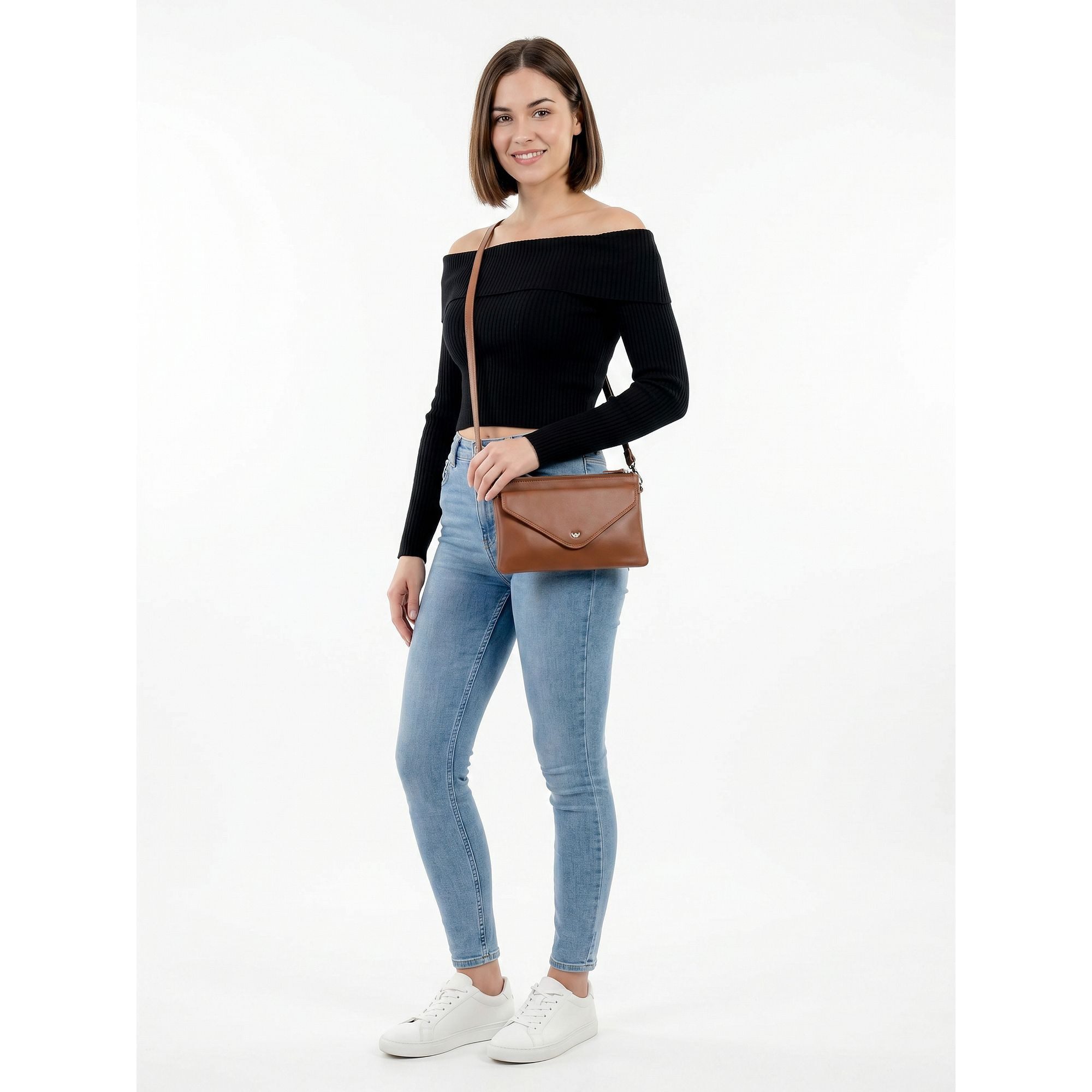 Golden Head Clutch Polo, Leder