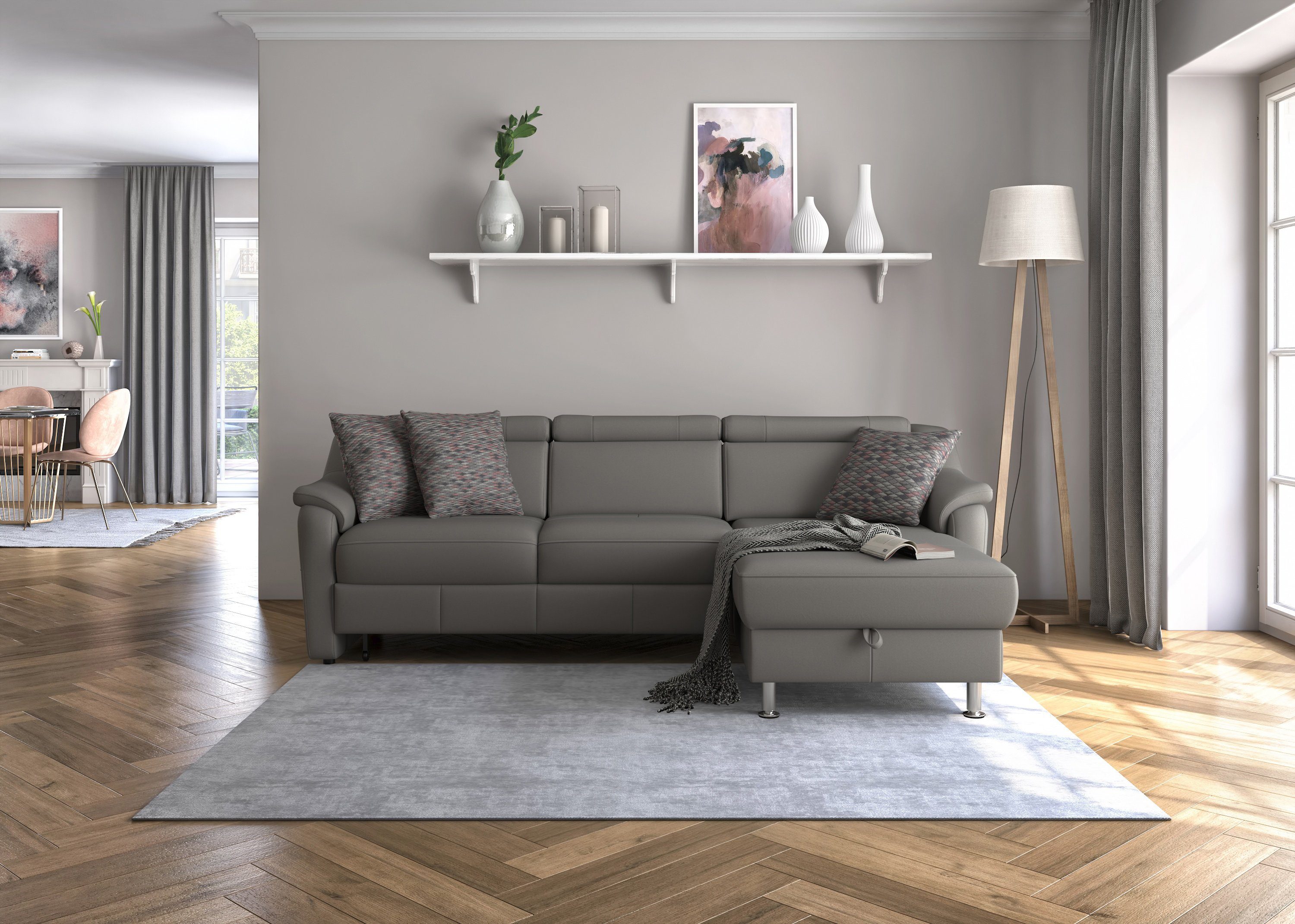 sit&more Ecksofa Freetown L-Form, inklusive Kopfteilverstellung günstig online kaufen