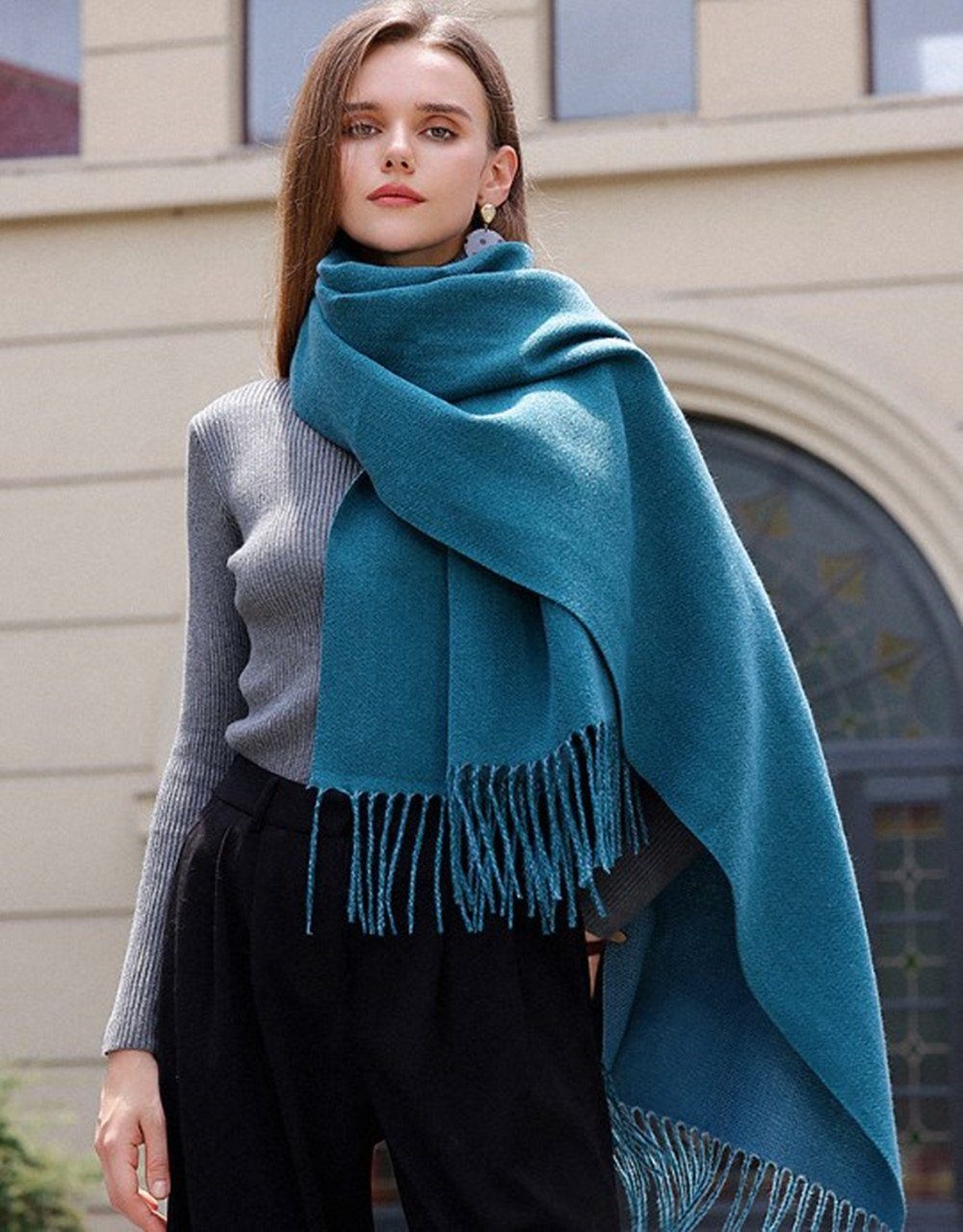 XDeer Modeschal Damen Schal,kuschelweich,Winter Schal Poncho Qualität,Neuer Stil, Damen Halstuch Geschenk für Frauen in verschiedenen Farben