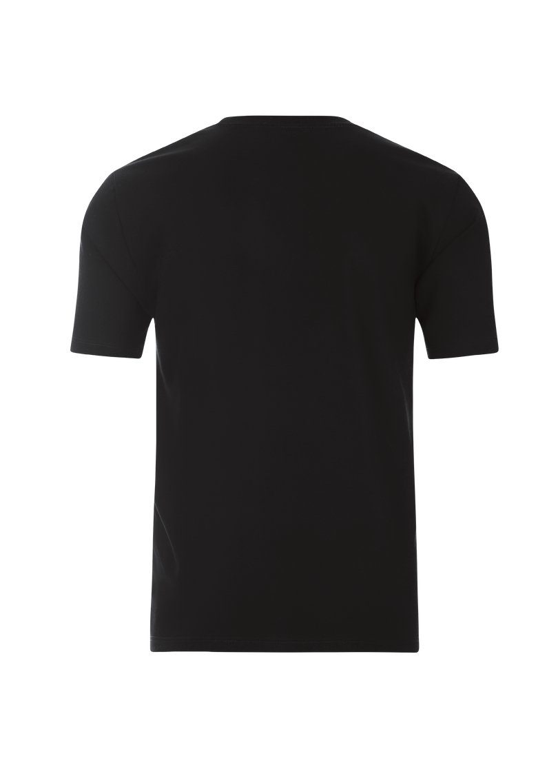 Trigema T-Shirt TRIGEMA T-Shirt in schwarz Piqué-Qualität