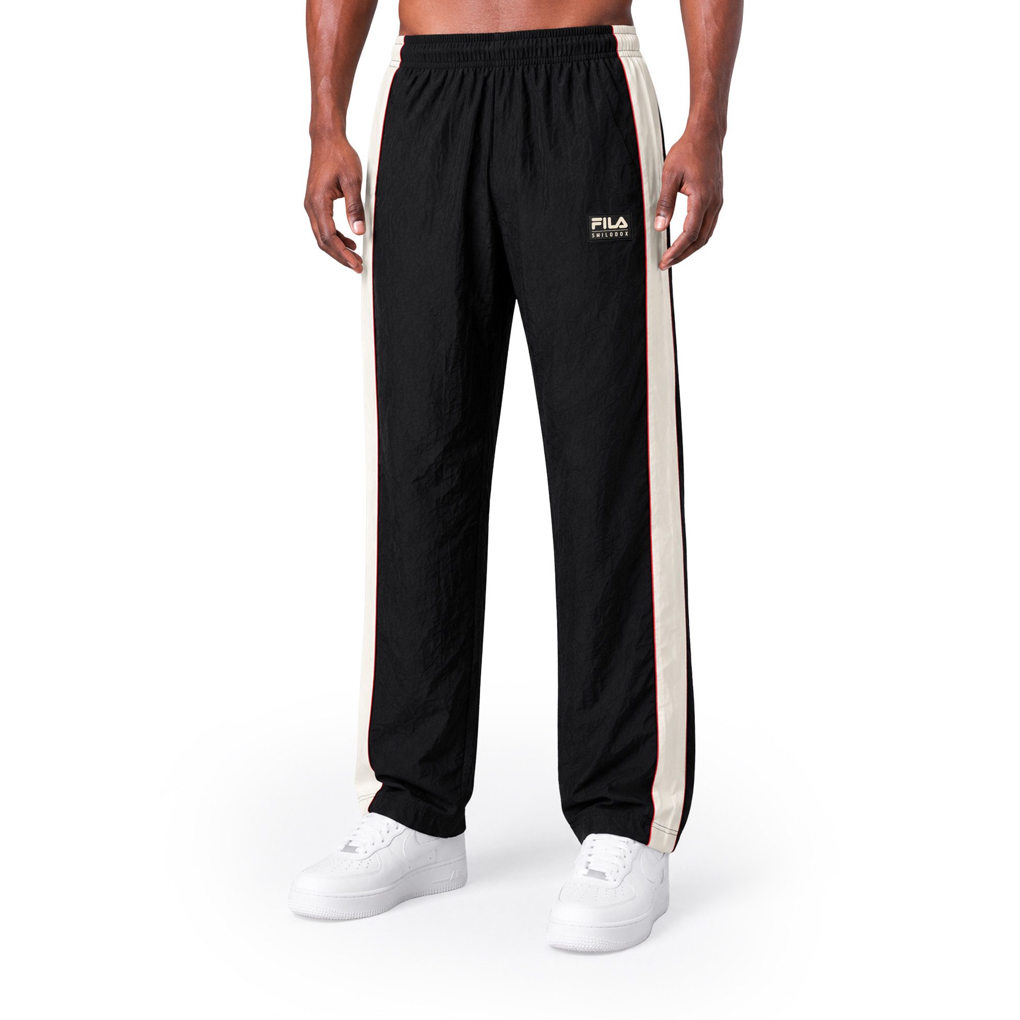 Smilodox Jogginghose Sven, FILA, Trackpants, Trainingshose, Baggy Fit, Streetwear & Gym Oversize, Wide Leg, Tunnelzug, Seitenstreifen