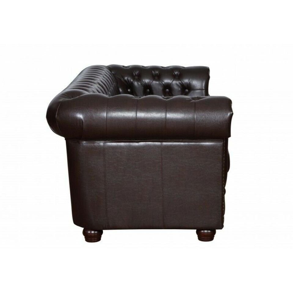 3-Sitzer Neu, Dreisitzer in Europe brauner JVmoebel Chesterfield Klassischer Sofa luxus Made Couch