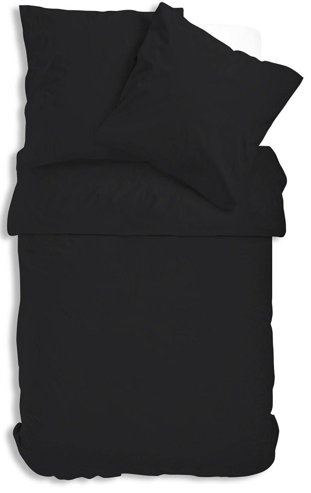 One Home Bettwäsche Uni Einfarbig, Mikrofaser, 2 teilig, mit Reißverschluss günstig online kaufen