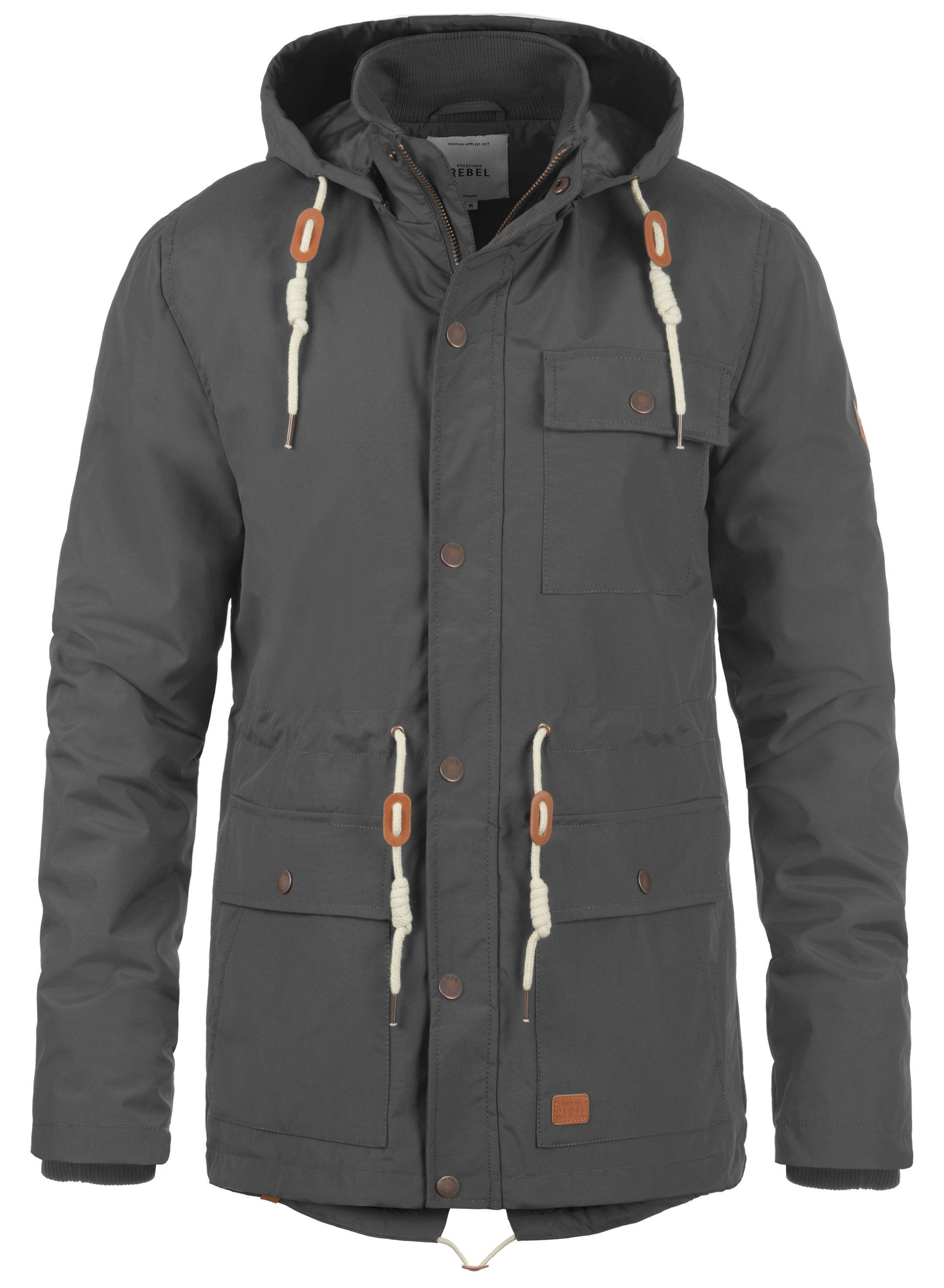 REDEFINED REBEL Langjacke Magee Übergangsjacke mit abnehmbarer Kapuze