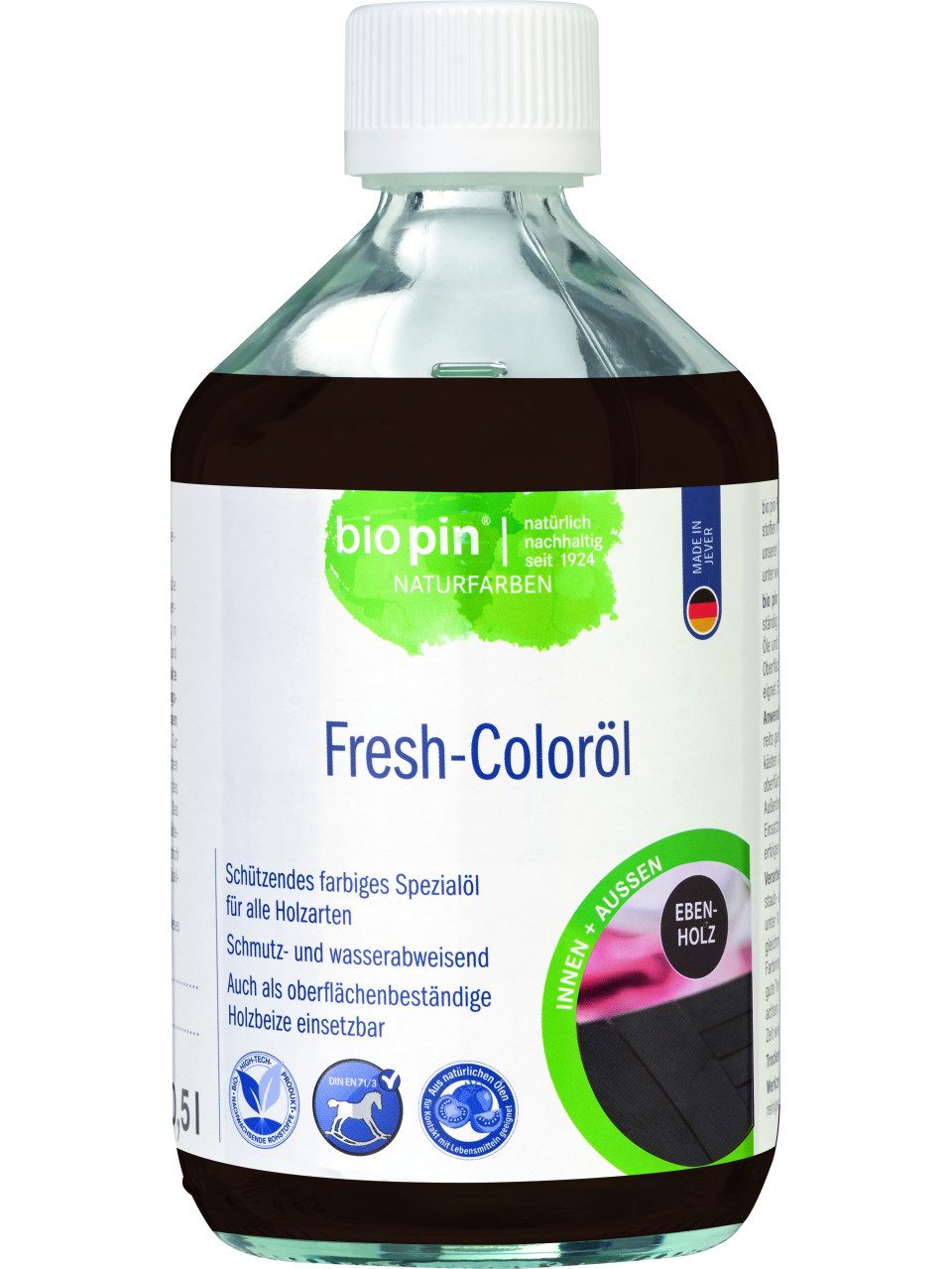 Bio Pin Holzöl Biopin Naturfarben Holz-Coloröl 500 ml ebenholz