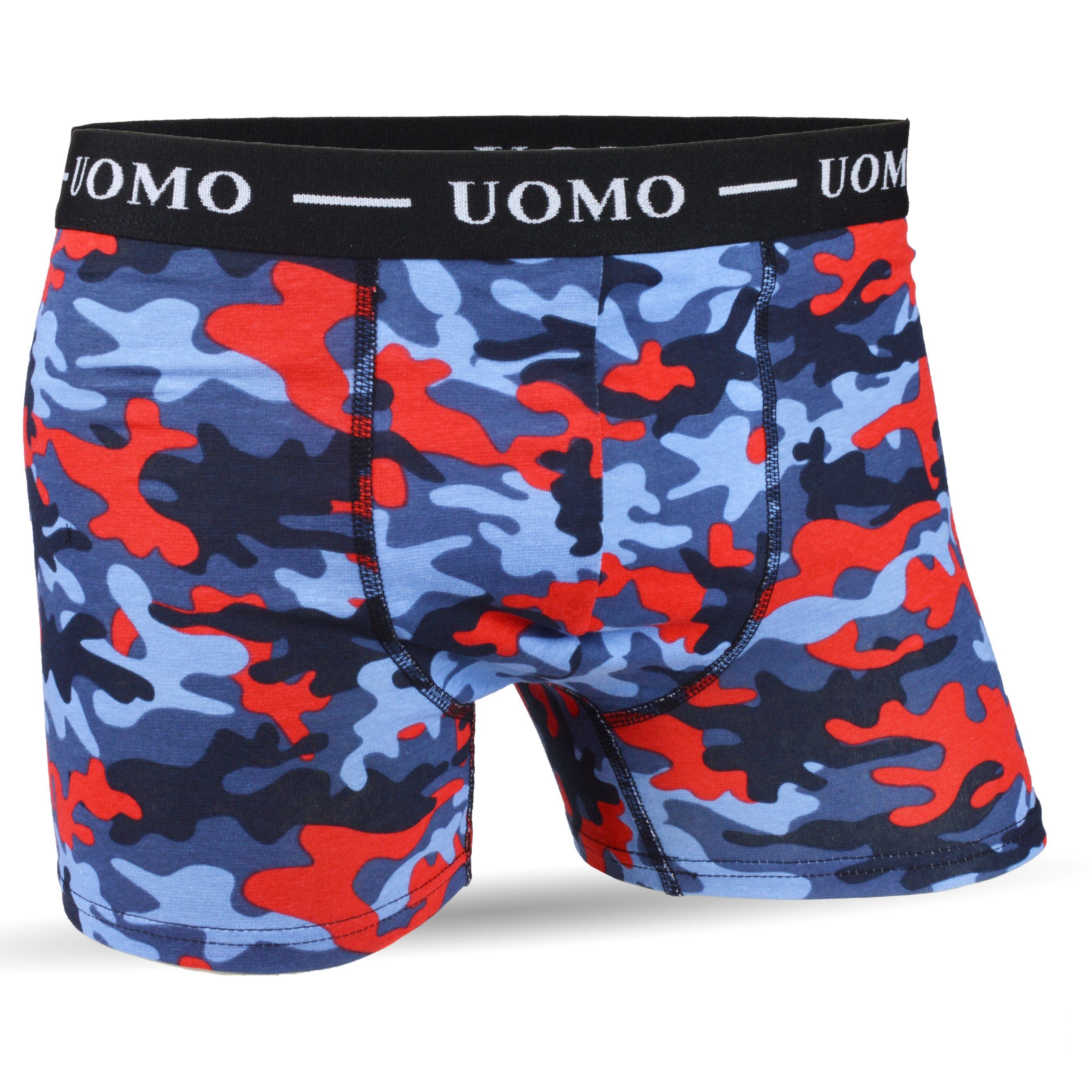 bequeme Pack) Passform 6er Muster, Herren Retroshorts Boxershorts (6-St., Camouflage Socked