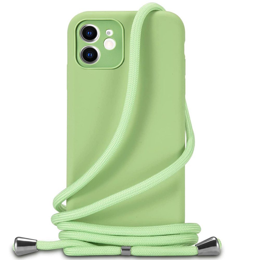 FITSU Handyhülle Handykette für Apple iPhone Hülle mit Band Handyband Case zum Umhängen, Hülle für iPhone 12 Pro, 12, 12 Mini, SE 2022, 11, XS, XR, X, 8, 7, 6