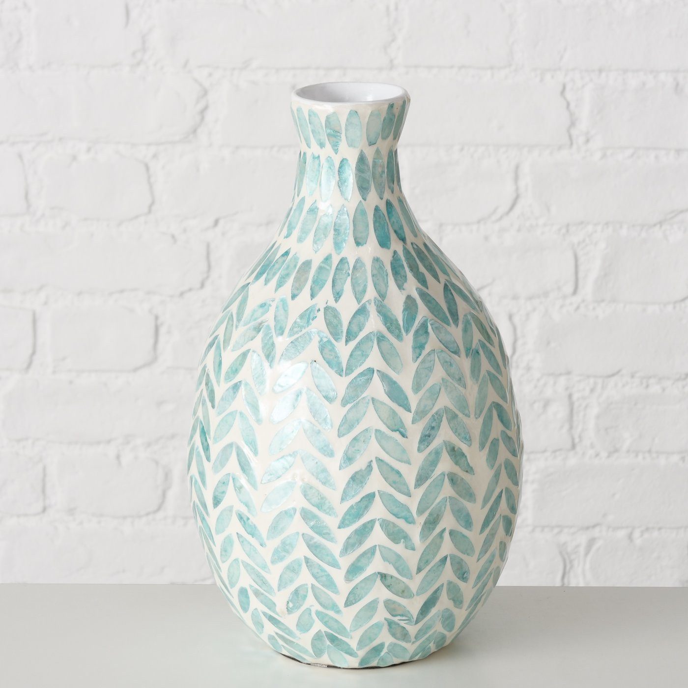 BOLTZE Dekovase Mosaikvase, Livas Muscheln 32cm hoch