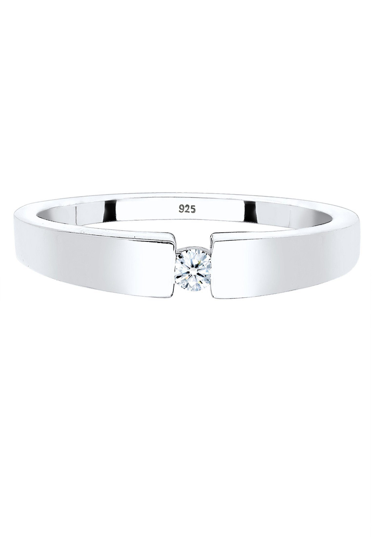 Elli DIAMONDS Verlobungsring Klassisch Bandring Diamant 0.06 ct. 925 Silber günstig online kaufen
