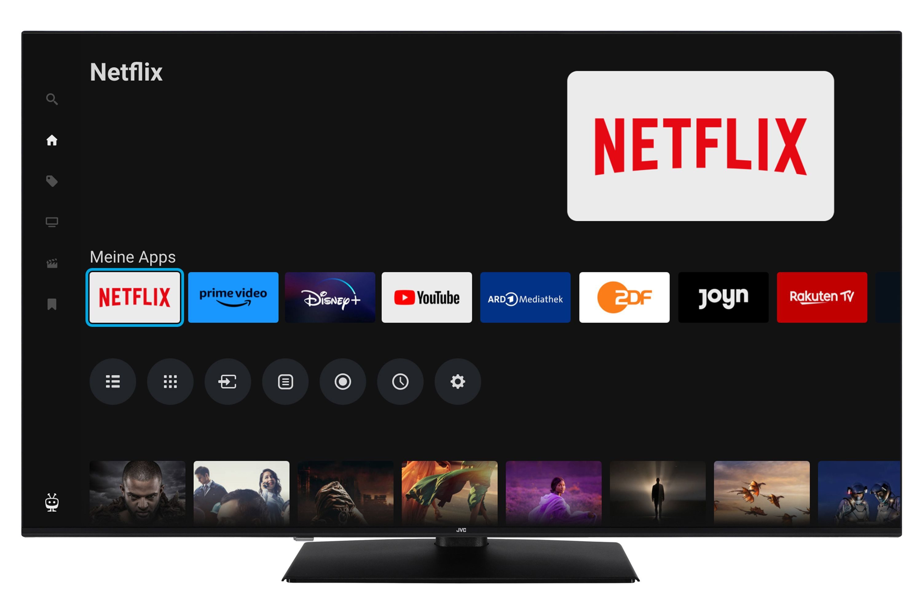 JVC LT-65VUQ3455 QLED-Fernseher (164 cm/65 Zoll, schwarz ! RABATT: 18.07%