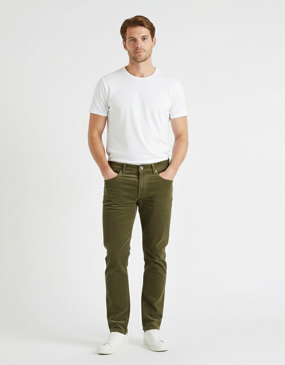 BlauerHafen Cordhose Herren Cordhose 5-Pocket SLIM FIT modisch lässig elastisch