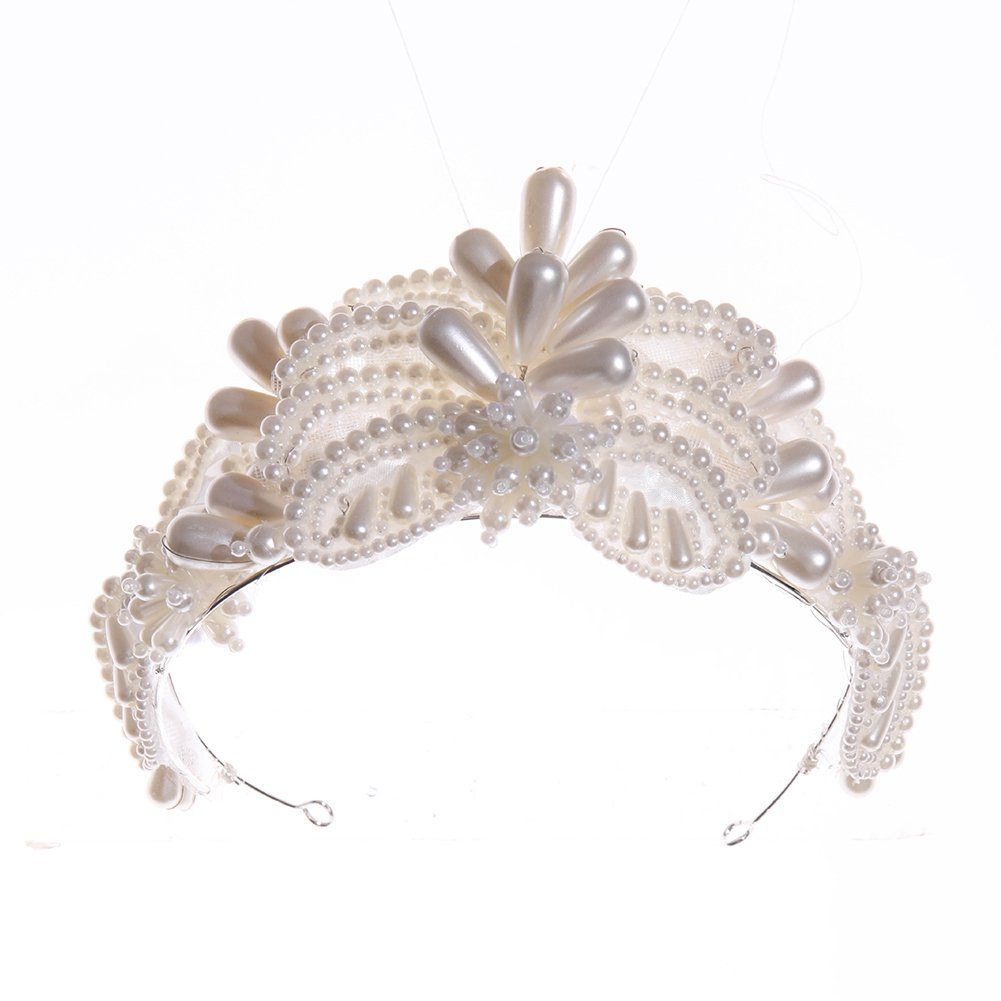 Blusmart Diadem Handgefertigtes Perlen-Haarband Für Damen Und Mädchen, Breites