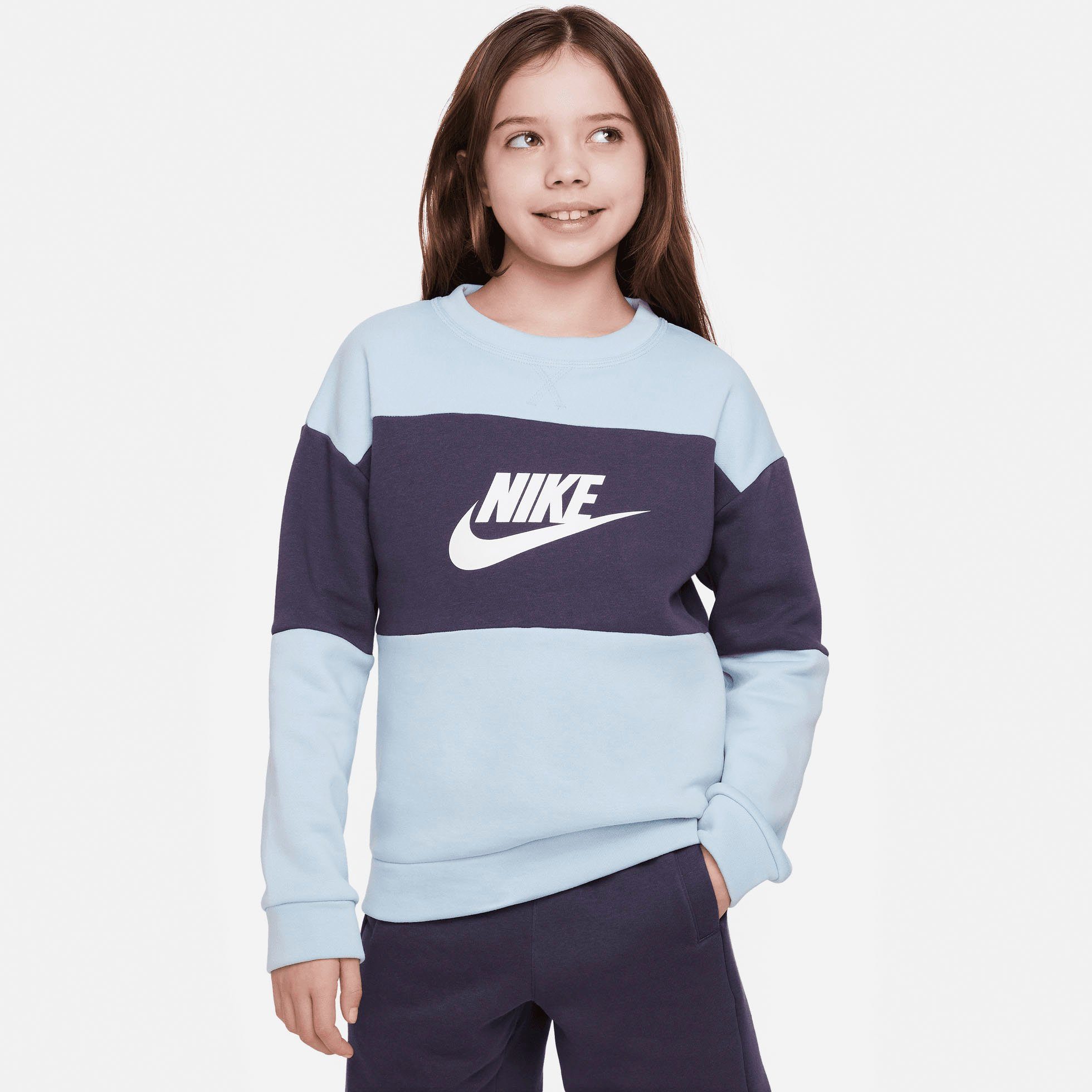 Nike Sportswear Trainingsanzug Big Kids' blau French Tracksuit Terry