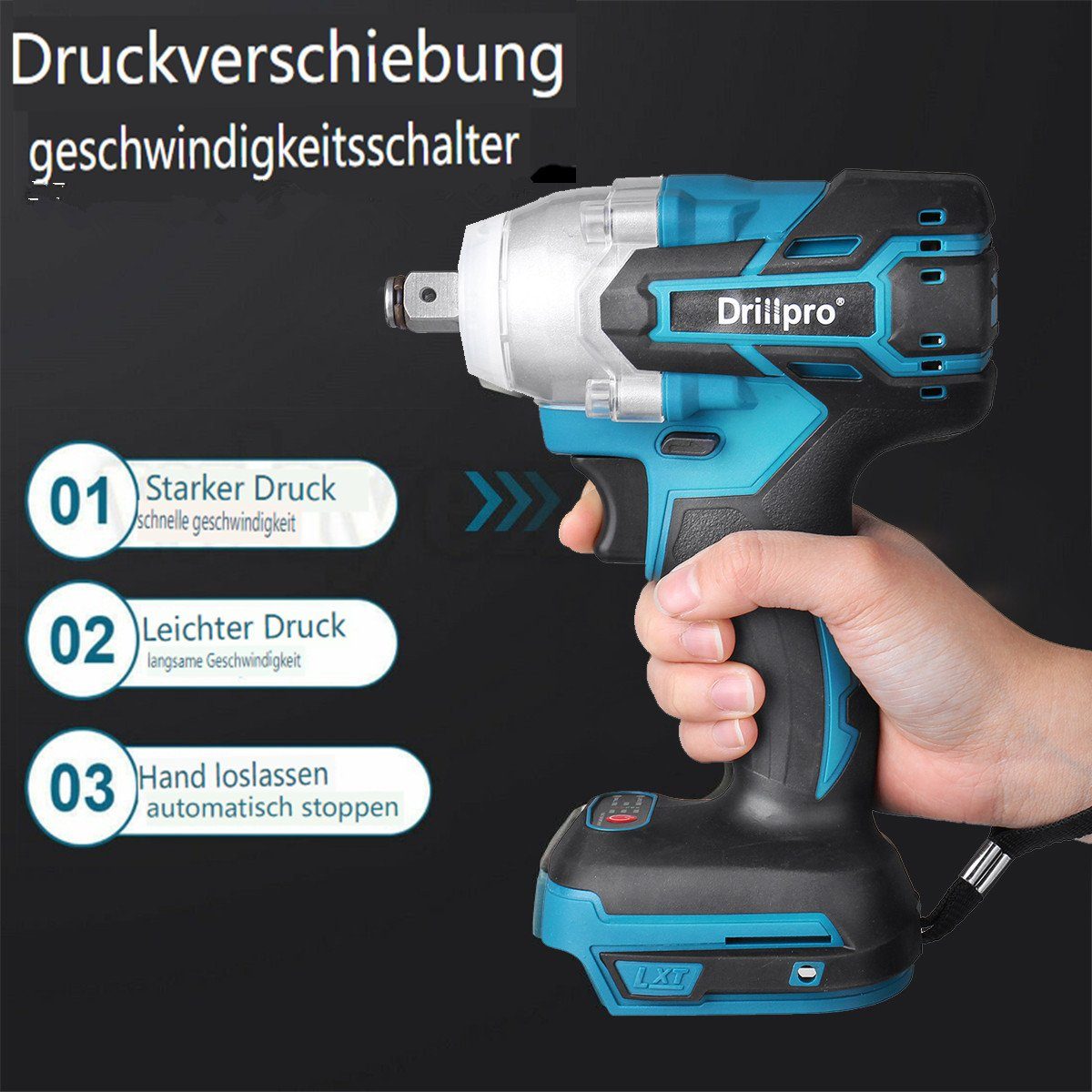 AUDEW Akku-Schlagschrauber, 350,00 Nm, 1/2" Bürstenloser günstig online kaufen