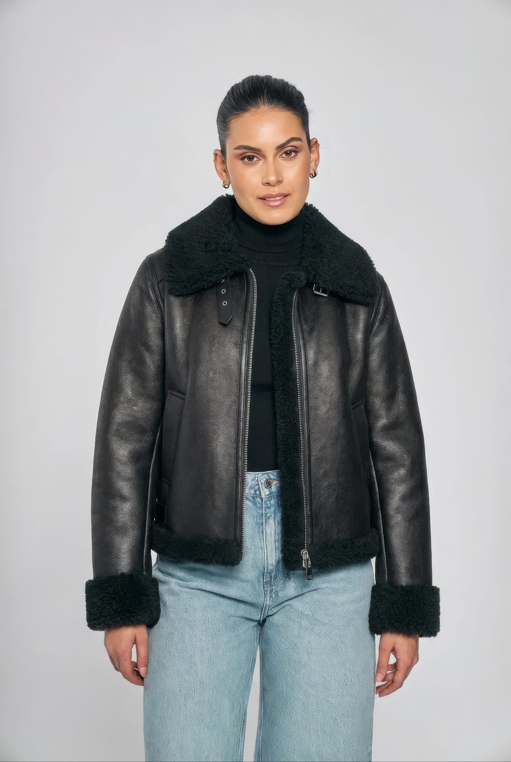 Freaky Nation Lederimitatjacke T-CSYL-Hestovrviio