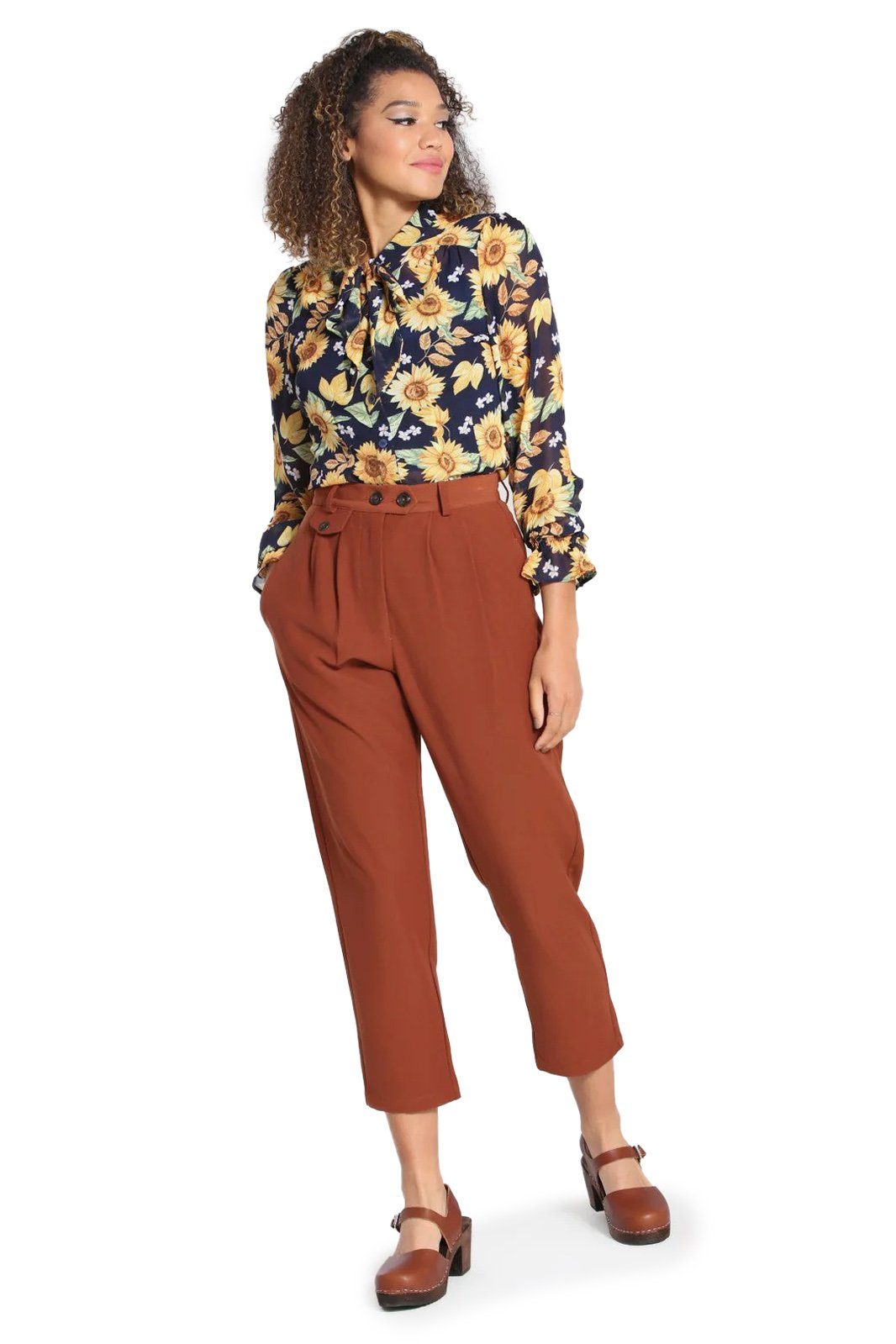 Hell Bunny Stoffhose Ravenwood Cropped Trousers günstig online kaufen