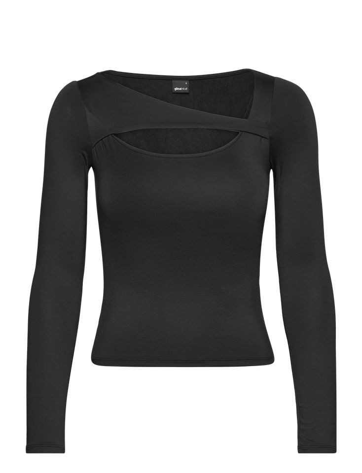 Gina Tricot Langarmshirt - Langarmshirt mit Cut-Out-Design