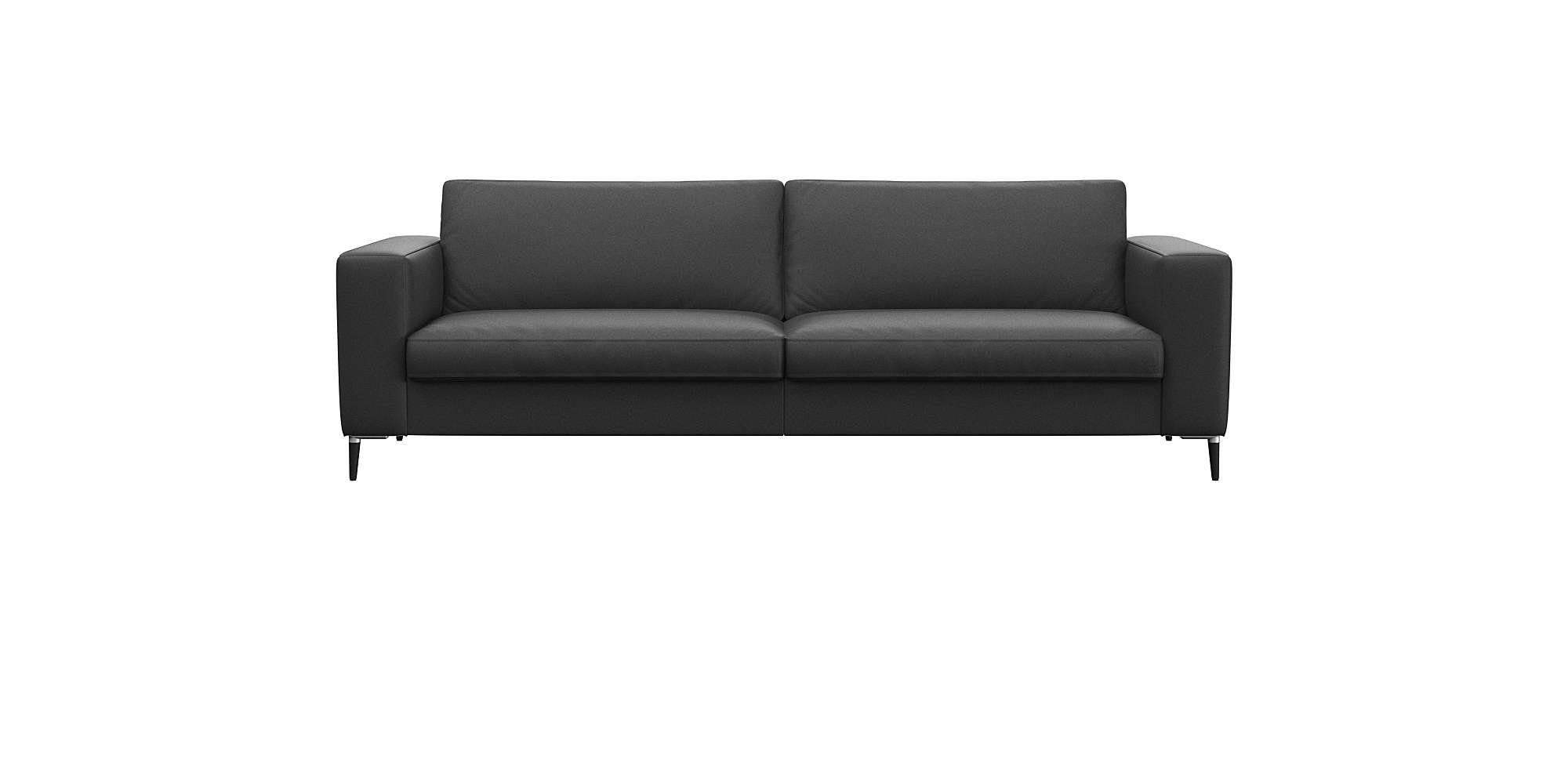 FLEXLUX 3-Sitzer Fiore, super Sitzkomfort durch Kaltschaum im Sitz, breite Armlehnen, Füße Alu+schwarz