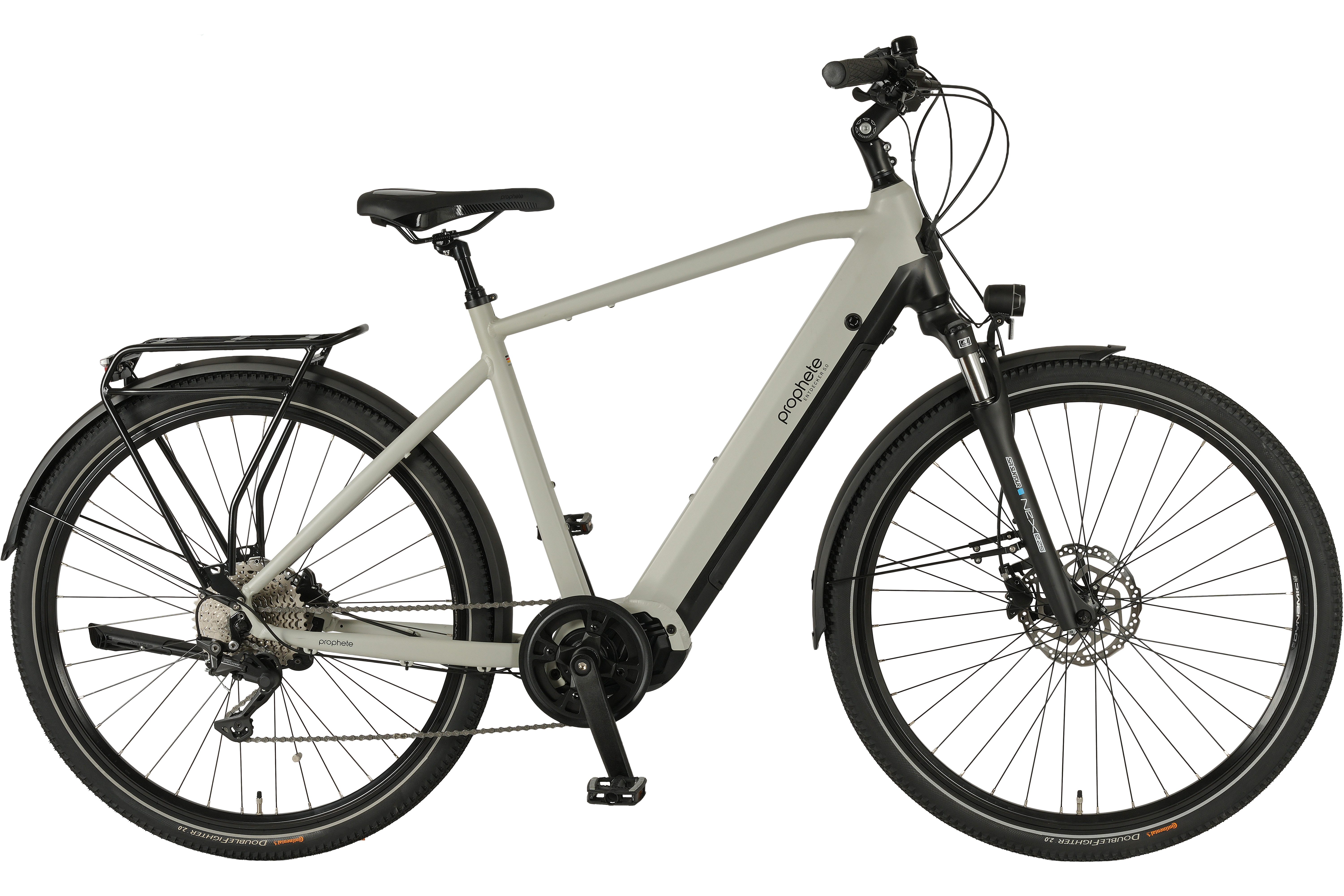 Prophete E-Bike Trekkingrad Entdecker 5.0, 10 Gang Shimano Deore Schaltwerk, Kettenschaltung, Mittelmotor, 800 Wh, Pedelec, Elektrofahrrad für Herren