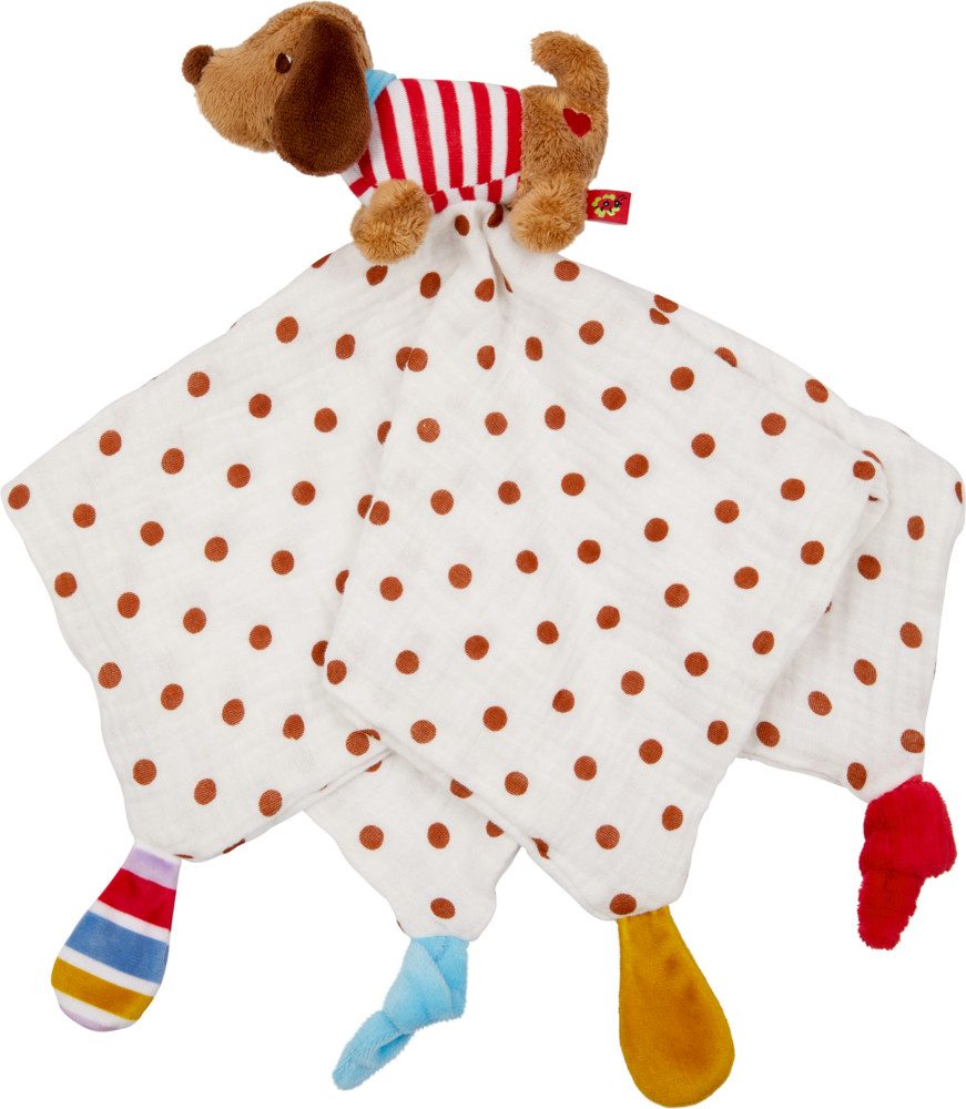 COPPENRATH DIE SPIEGELBURG Schmusetuch Schnuffeltuch Dackel mit Mulltuch - Baby Glück 21840