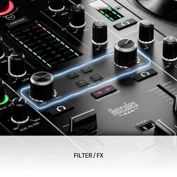 HERCULES DJ Controller Inpulse 500 mit DJ45 Kopfhörer und Mikrofasertuch