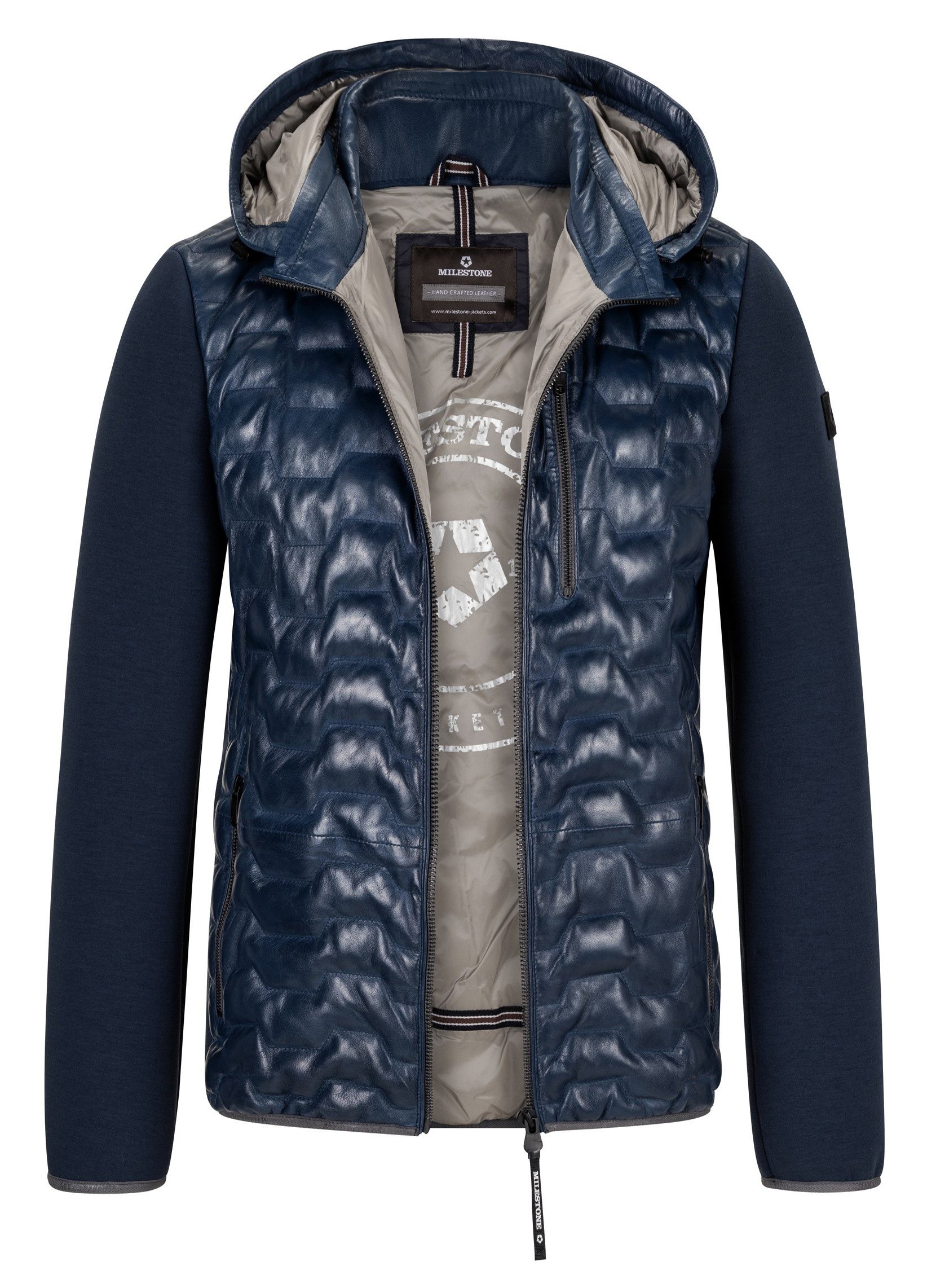 Milestone Lederjacke MSDarwin Herren Hybridjacke aus Lammleder