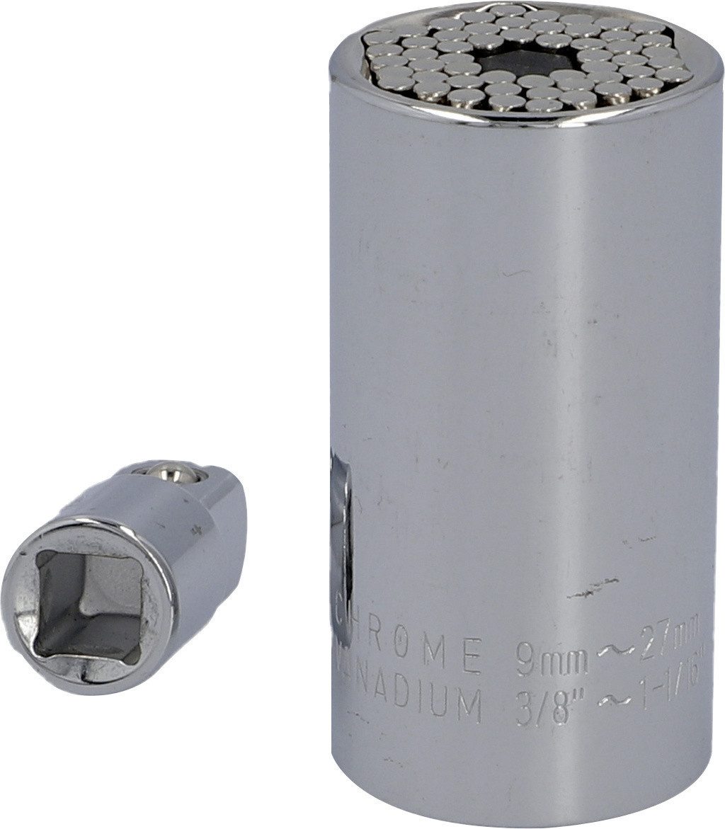 Cartrend Drehmomentschlüssel Cartrend Universal Stecknuss 9-27 mm mit Adapter