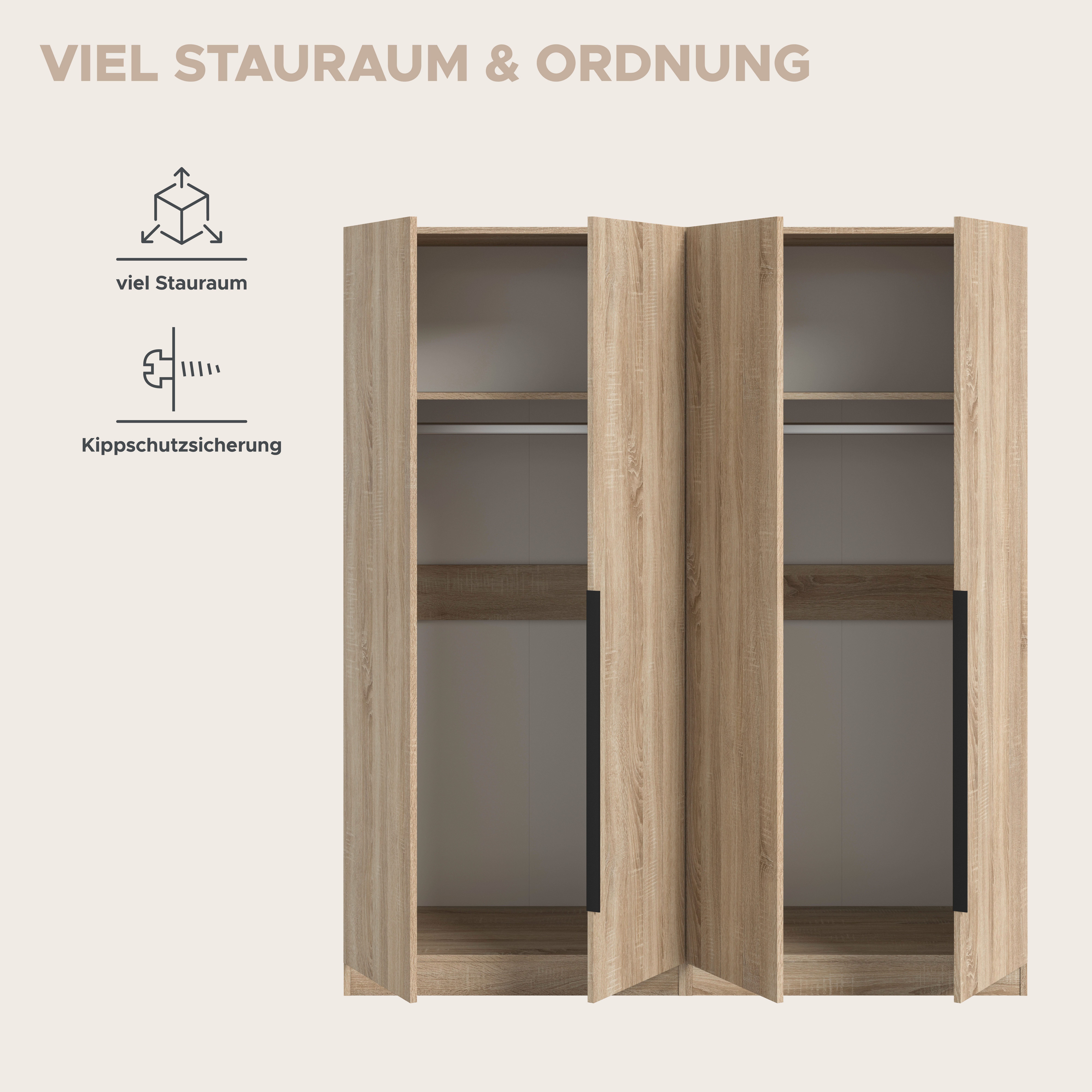 OTTO home Schrank-Set Skarde moderner Kleiderschrank Schlafzimmerschrank, (1-St., wähle deine beste Schrank Kombination), Skarde Kleiderschrank 160 cm, 2 Kleide – Bild 4 von 5