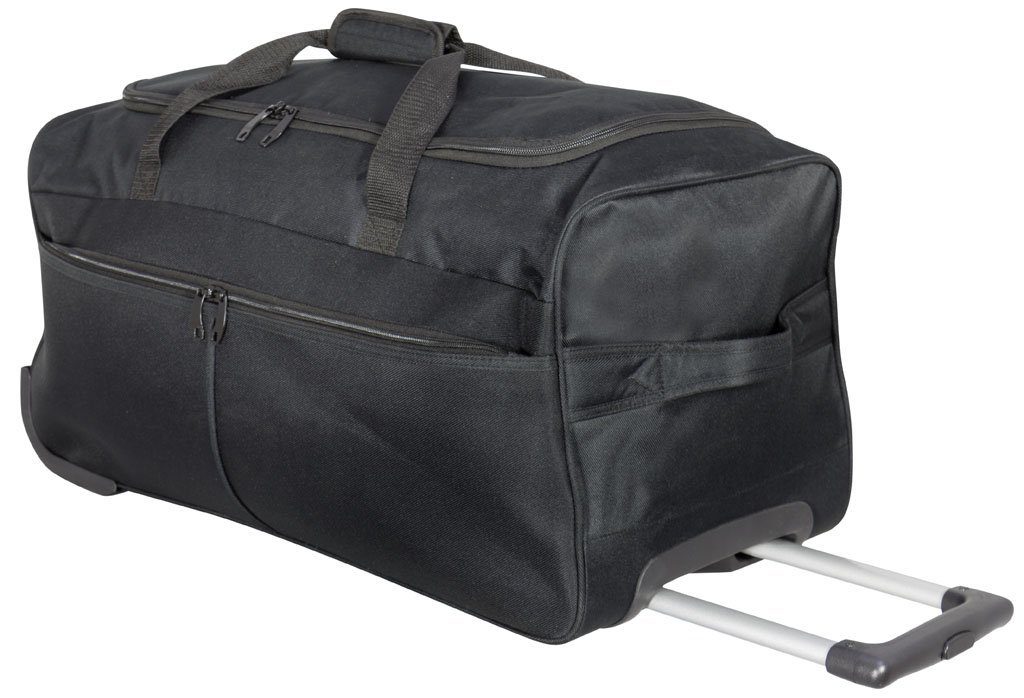 Trendyshop365 Reisetasche Brooklyn (Trolley, 65x35x30cm, 70 Liter, leichte XL Tasche für Damen und Herren), mit Trolleygriff und 2 Rollen schwarz