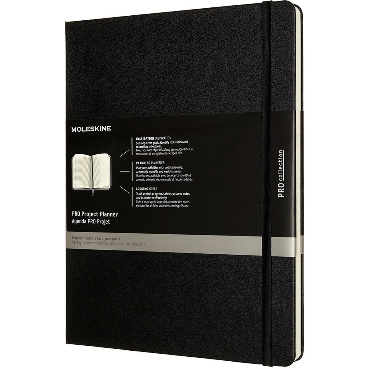 MOLESKINE Buchkalender Pro Projekt-Planer XL 19x25cm Hardcover schwarz