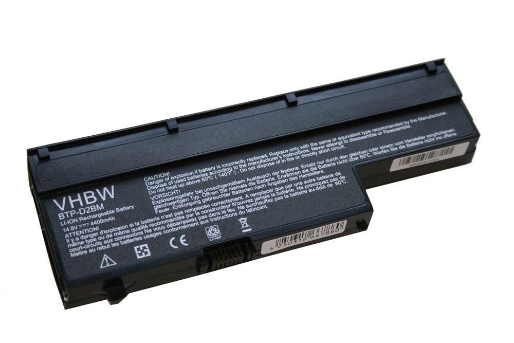 vhbw passend für Medion Akoya E6210, E6211, E6212, P6611, P6612, P6613, Laptop-Akku 4400 mAh