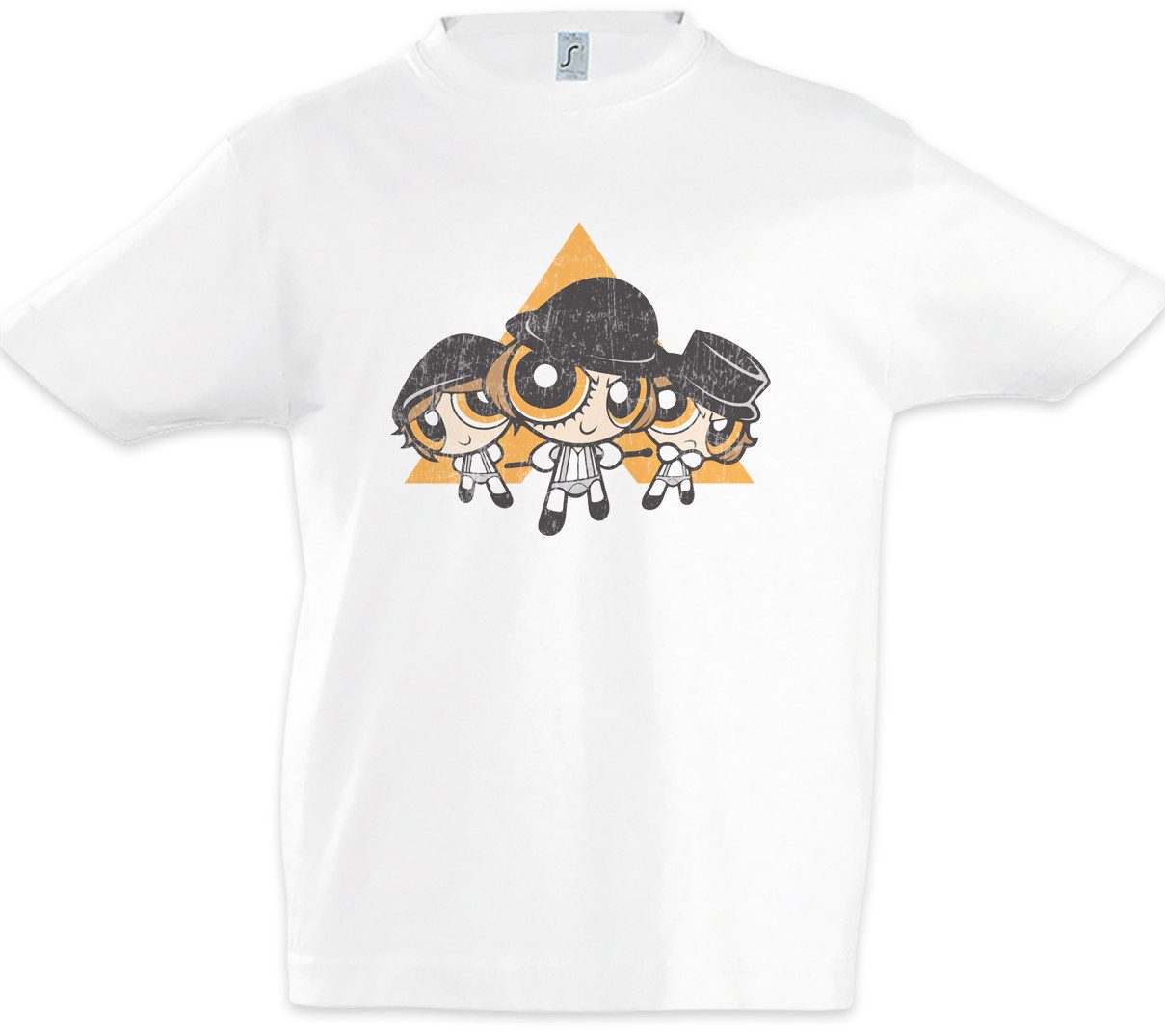 Print-Shirt Clockwork Boys Kinder T-Shirt A Uhrwerk Droogs Alexander Orange Alex