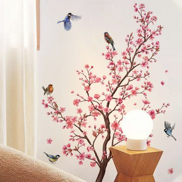 Caterize Wandsticker Wandtattoo Blumen Baum Wandaufkleber Wandsticker Wohnzimmer Wanddeko