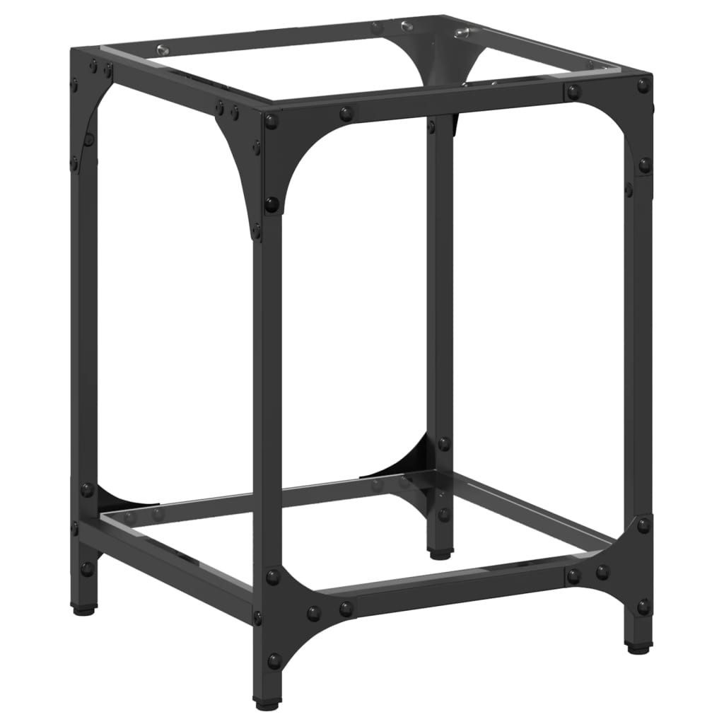 vidaXL Couchtisch Couchtisch mit Glasplatte Transparent 30x30x40 cm Stahl (1-St)