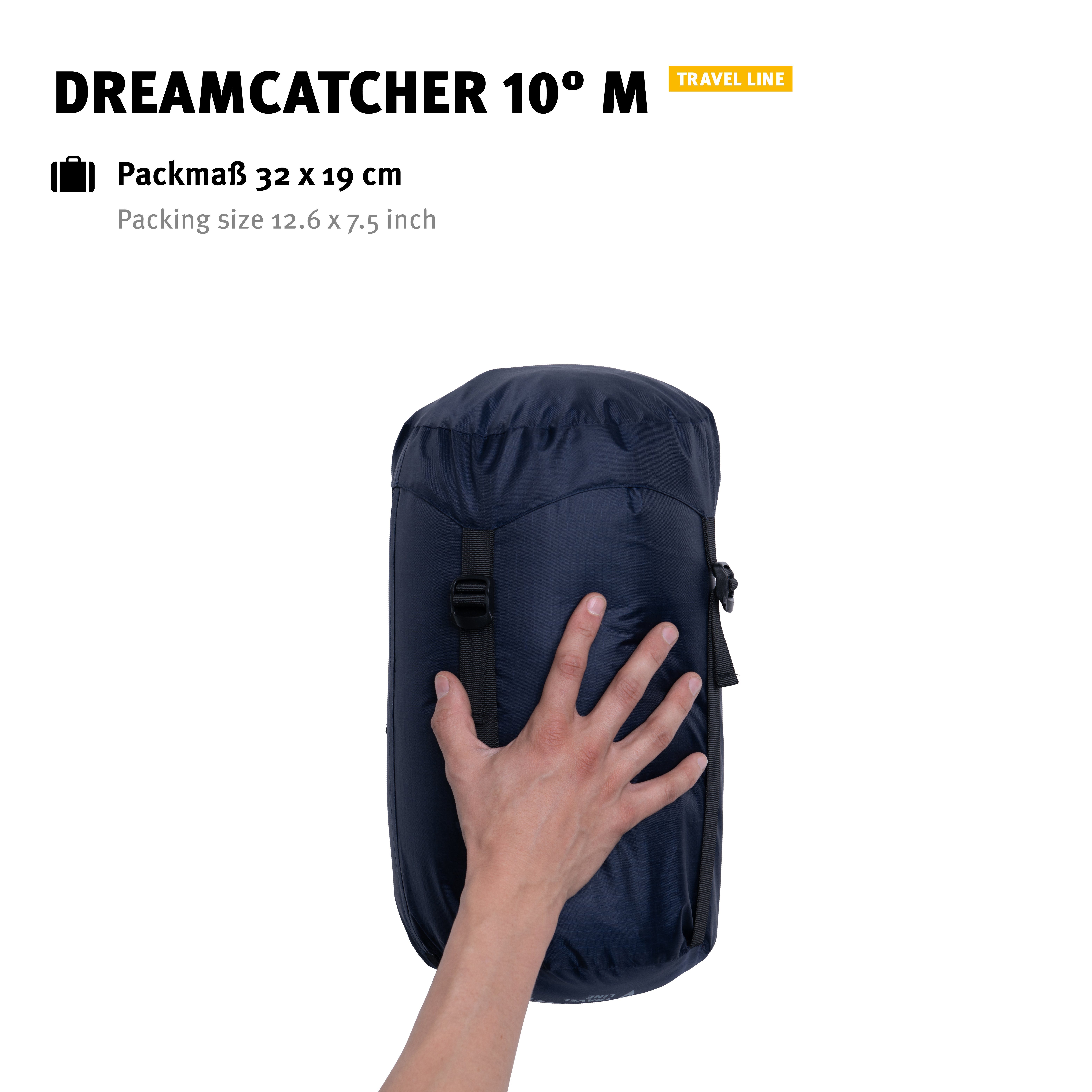 Deckenschlafsack Dreamcatcher Kapuze Kordelzug Tents 2-Wege-Reißverschluss, Wechsel M (2023), 10° Innenfach, mit