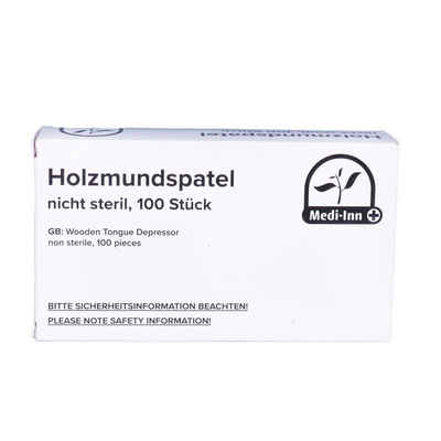 Medi-Inn Erste-Hilfe-Set Holzmundspatel - unsteril, (100 St), für Untersuchungen