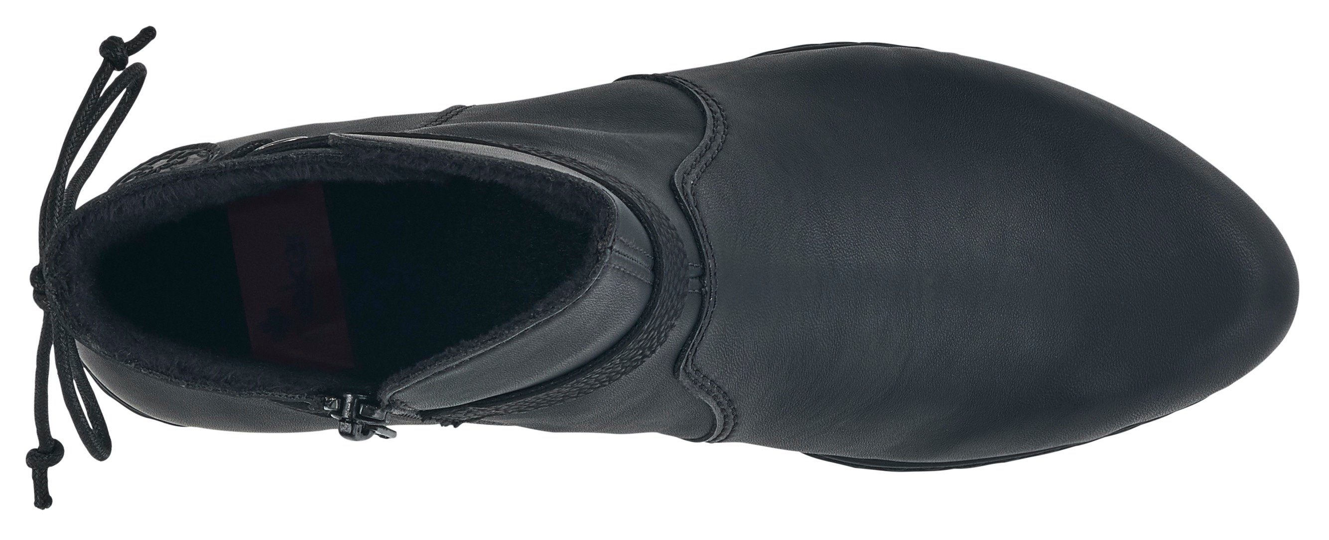 Rieker Stiefelette, Blockabsatz, Ankleboots mit Zierbändern