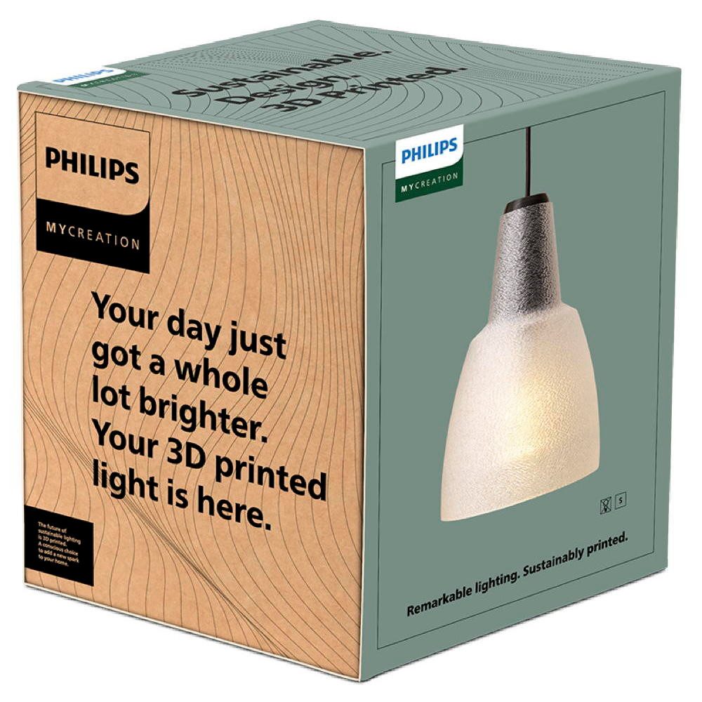 Philips Pendelleuchte 3D-Druck Pendelleuchte Philips Mycreation Industrial One in Weiß und
