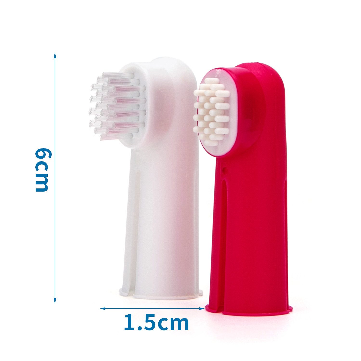 nobleza Tierzahnbürste nobleza - Fingerzahnbürsten-Set für Hunde & Katzen - für Haustiere