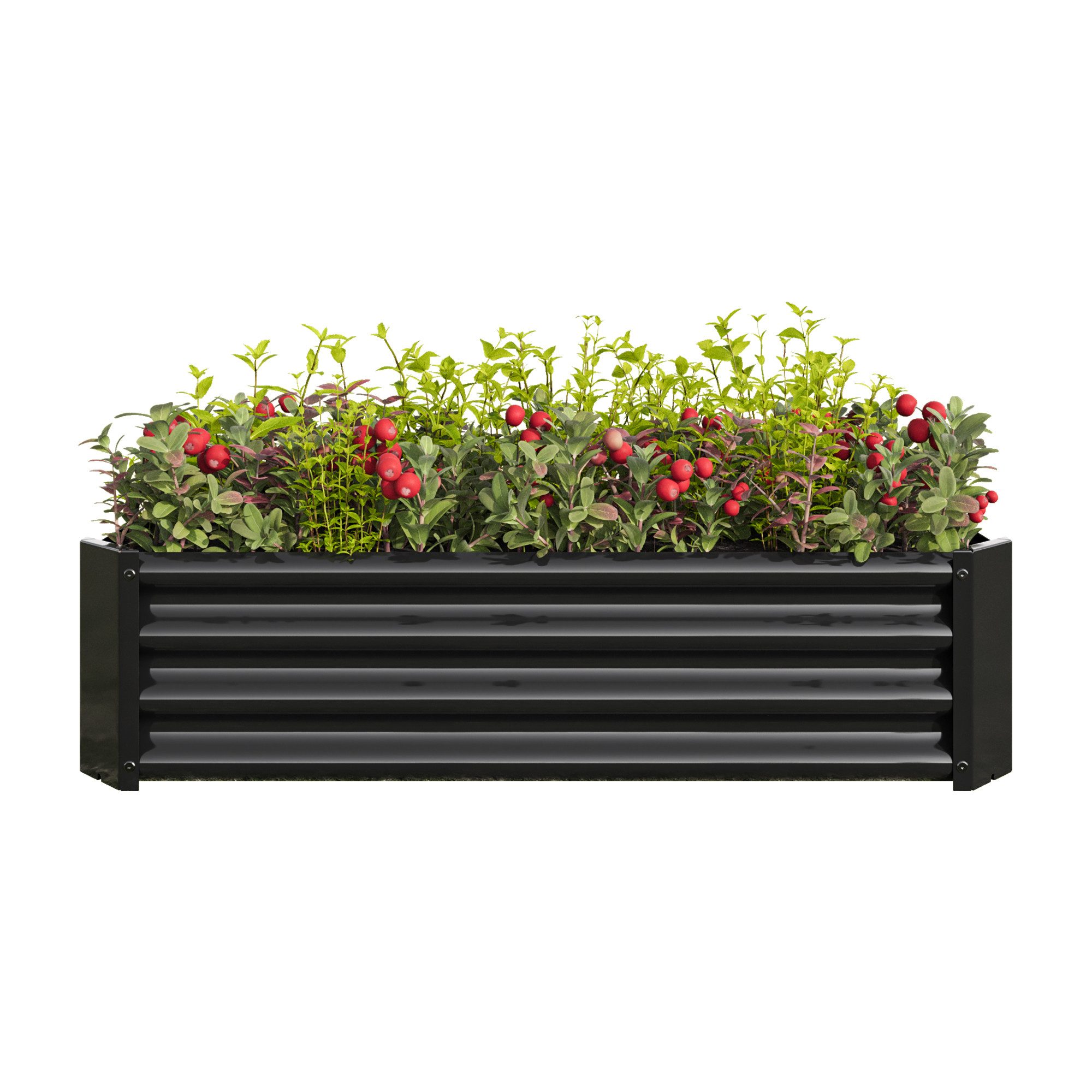 FANNOU Hochbeet BxTxH: 120x60x30 cm, bodenloses Gartenbeet aus verzinktem Stahl witterungsbeständig