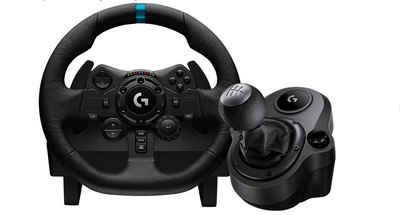 Logitech G923 Trueforce für PlayStation und PC + Logitech Driving Force Shifter Gaming-Controller